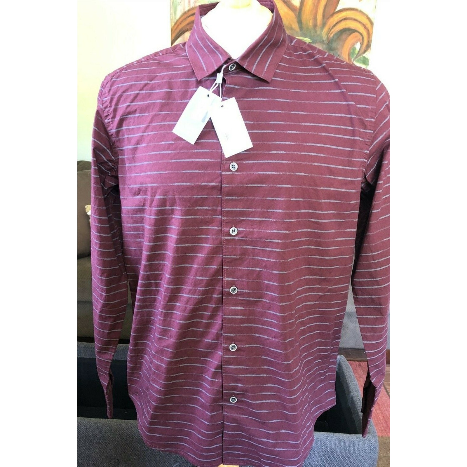 New Ike By Ike Behar Shirt Size M Stripes
